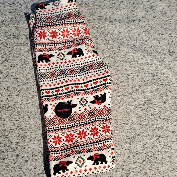 Christmas streachy leggings - Picture 2 of 4